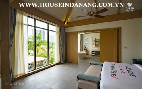 Fusion villa rental Danang, Vietnam, two bedrooms, Ngu Hanh Son district, in five- star resort, Western style