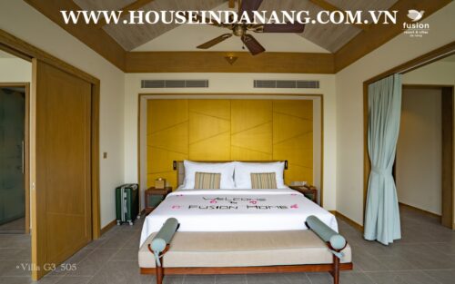 Fusion villa rental Danang, Vietnam, two bedrooms, Ngu Hanh Son district, in five- star resort, Western style