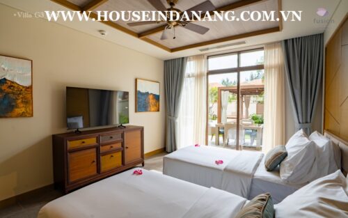 Fusion villa rental Danang, Vietnam, two bedrooms, Ngu Hanh Son district, in five- star resort, Western style