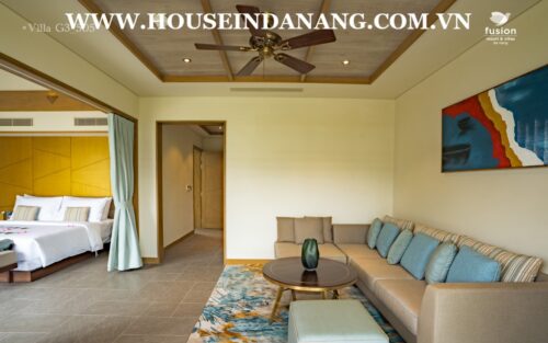 Fusion villa rental Danang, Vietnam, two bedrooms, Ngu Hanh Son district, in five- star resort, Western style
