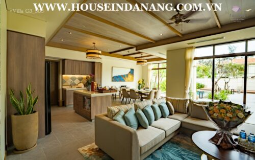 Fusion villa rental Danang, Vietnam, two bedrooms, Ngu Hanh Son district, in five- star resort, Western style