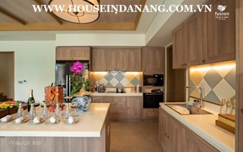 Fusion villa rental Danang, Vietnam, two bedrooms, Ngu Hanh Son district, in five- star resort, Western style