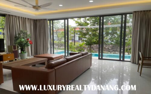 Beachside villa rent Danang in Ocean villas, in Vietnam, modern style, walking to the beach