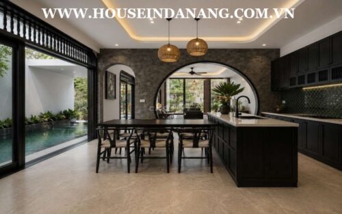 Luxury villa in Danang for rent in Euro village, in Vietnam, modern style, walking to the river 1