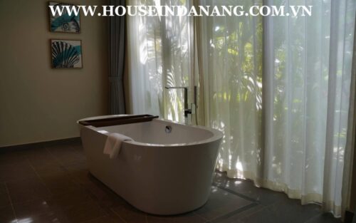 Beachfront villa rental Danang in five- star Fusion villas & resort, in Vietnam, modern style, high- end quality