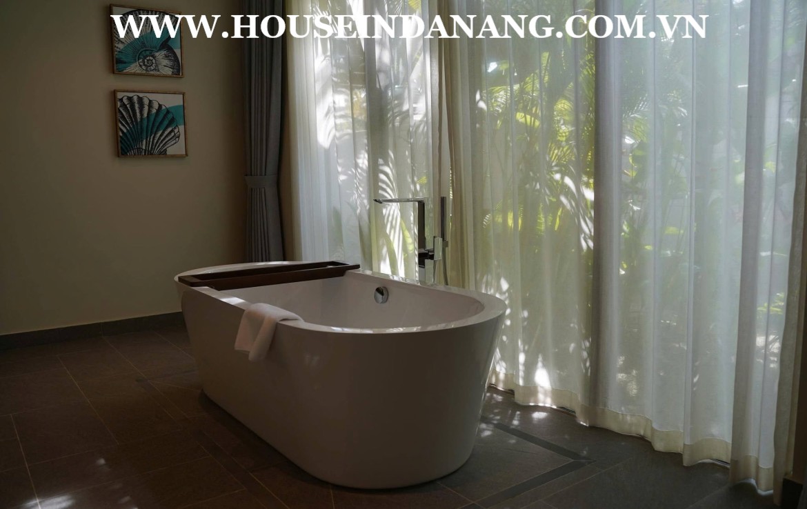 Beachfront villa rental Danang in five- star Fusion villas & resort, in Vietnam, modern style, high- end quality