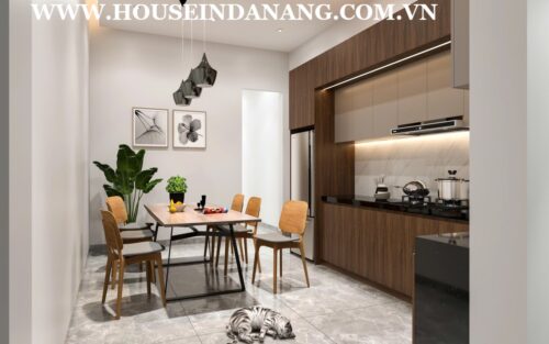 Danang beachside houses rental near Pham Van Dong beach, Vietnam, ưalking to the beach