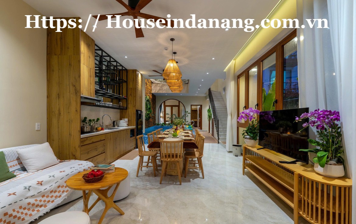 Luxurious house for rent Danang, near My Khe beach, in Vietnam, walking to the beach 2