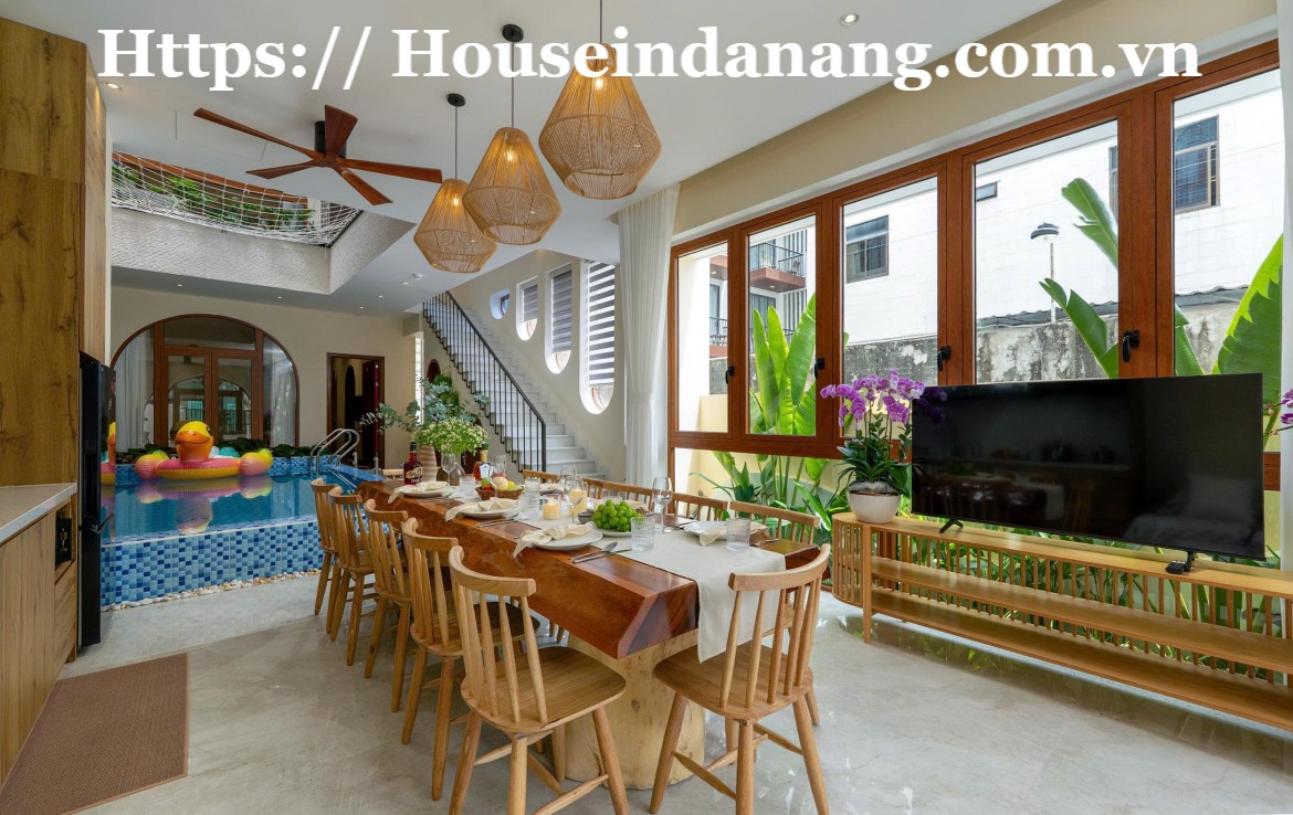Luxurious house for rent Danang, near My Khe beach, in Vietnam, walking to the beach 5