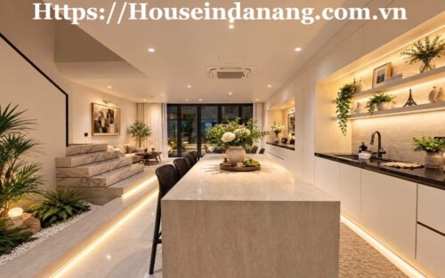 Luxury house rental Danang in Elysia Complex, in Vietnam, near Lotte Mart supermarket, Western style