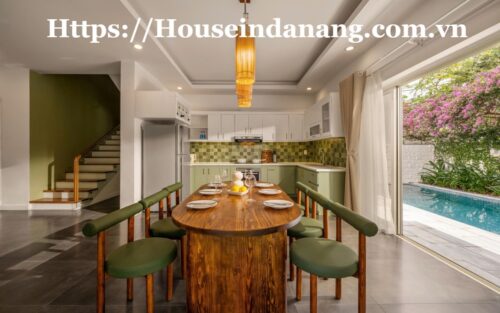 Luxurious villa for rent Danang near My Khe beach bay, in Vietnam, walking to the beach 8