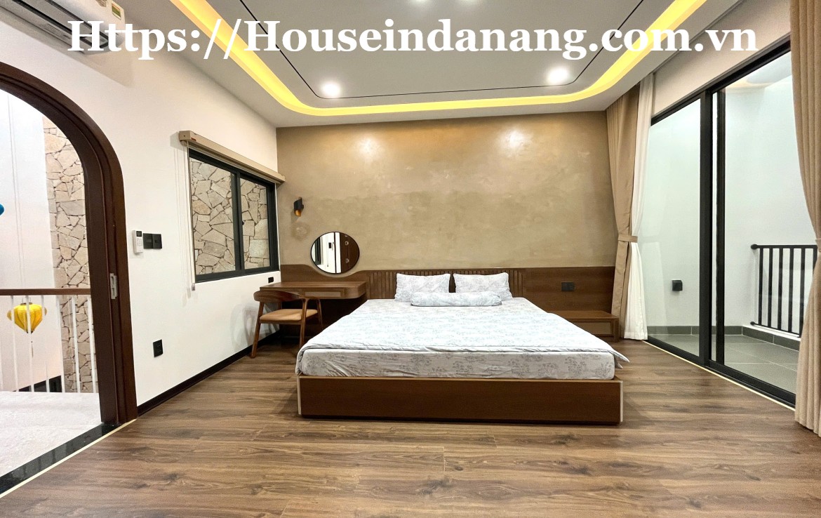 Modern house for rent Danang in Nam Viet A residential area, in Vietnam, near the river